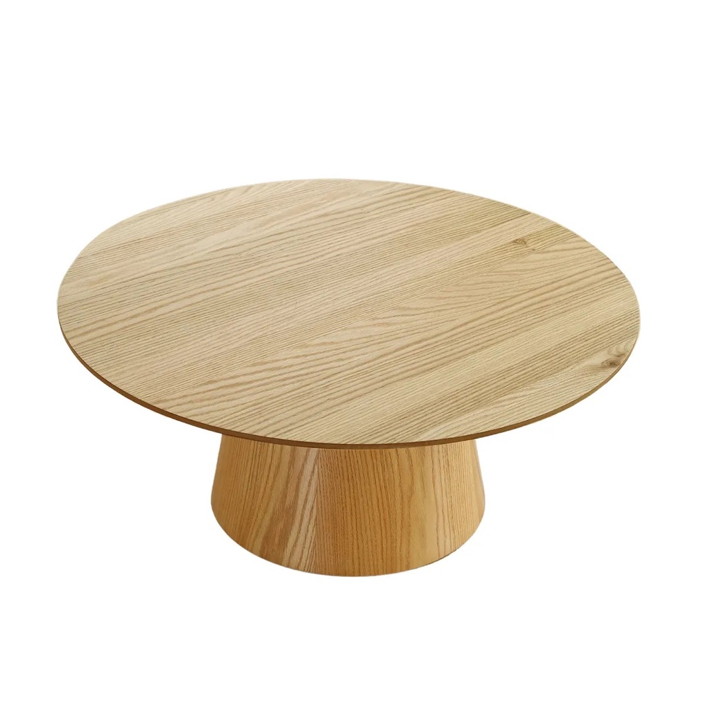 Table basse Ø80 cm placage chêne