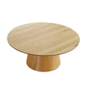 Table basse Ø80 cm placage chêne