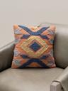 Coussin kilim bleu et orange