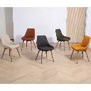 Chaise repas en tissu crème pied chêne (6).webp