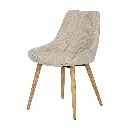 Chaise repas en tissu crème pied chêne (2).webp