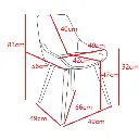 Chaise repas en tissu crème pied chêne (5).webp