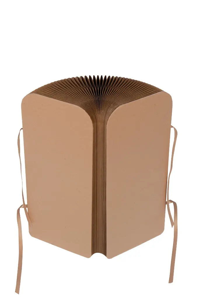 Pouf pliable en papier camel (2).webp