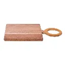 Planche à découper bois d'acacia & poignée moutarde – 35x23 cm | Accessoire cuisine déco 2.webp
