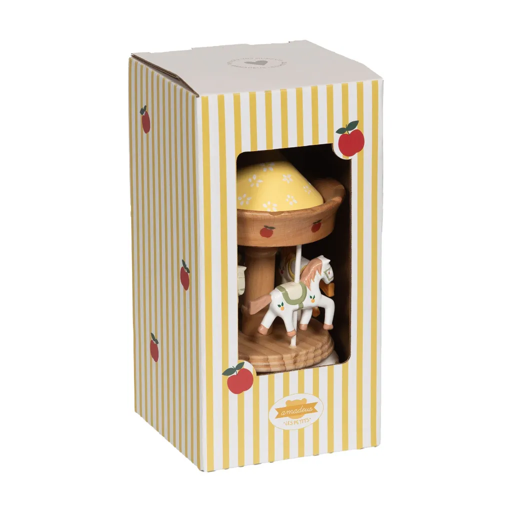 Carrousel musical décoratif en bois | Décoration chambre enfant & cadeau naissance 4.webp