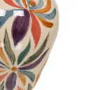 Vase en céramique émaillée peint main – Ø17 x H21 cm | Décor floral coloré & artisanal 2.webp
