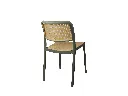 Chaise en polypropylène kaki – Dossier ajouré | Assise contemporaine légère & empilable 4.webp