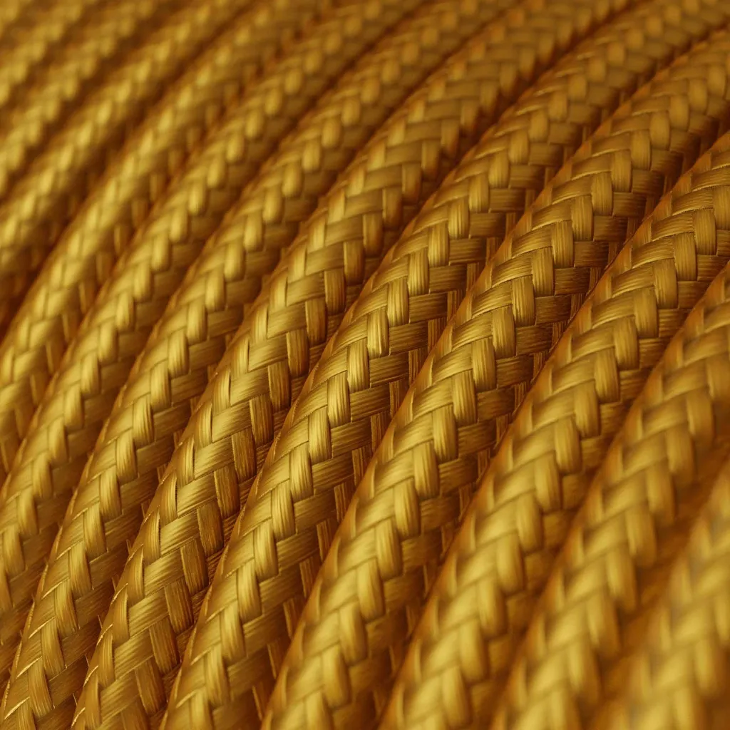 Câble textile Or brillant - L'Original Creative-Cables - RM05 rond 2 fils x 0,75mm au mètre 2.webp