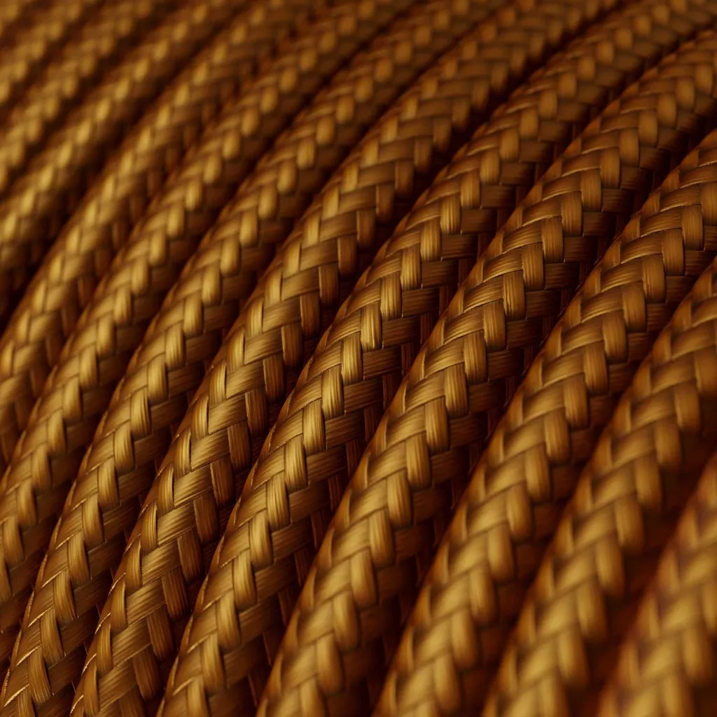 Câble textile Whiskey brillant - L'Original Creative-Cables - RM22 - rond 2 fils x 0,75mm au mètre 3.webp