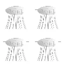 Kit rosace XXL blanche, ronde de 400 mm de diamètre avec 15 trous et 4 trous latéraux 3.webp