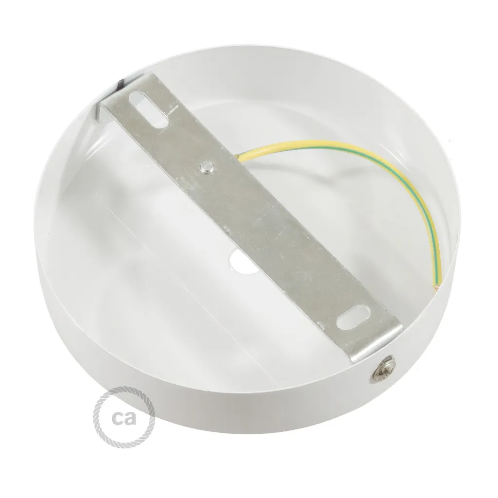 Rosace métallique - Serre-cable - Cylindrique blanc mat 3.webp
