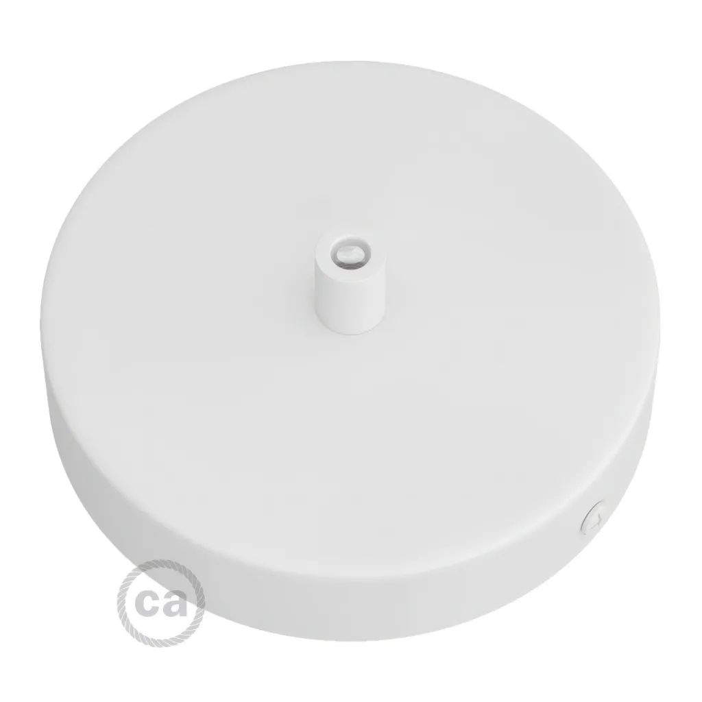 Rosace métallique - Serre-cable - Cylindrique blanc mat 2.webp