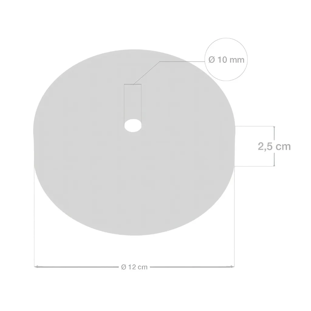 Rosace métallique - Serre-cable - Cylindrique blanc mat 4.webp