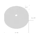 Rosace métallique - Serre-cable - Cylindrique blanc mat 4.webp