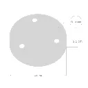 Rosace métallique à 3 trous - Serre-cable - Cylindrique Noir 5.webp