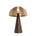 Lampe MADUE en verre brun et motif bois brun 2.webp