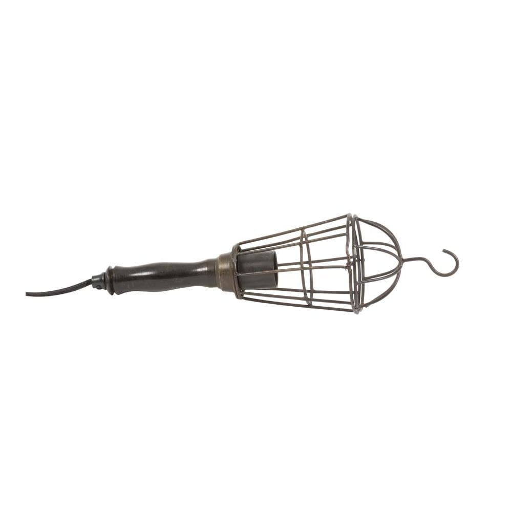 Suspension WORKER cage métal noir10 x 35 cm