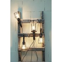 Suspension WORKER cage métal noir10 x 35 cm