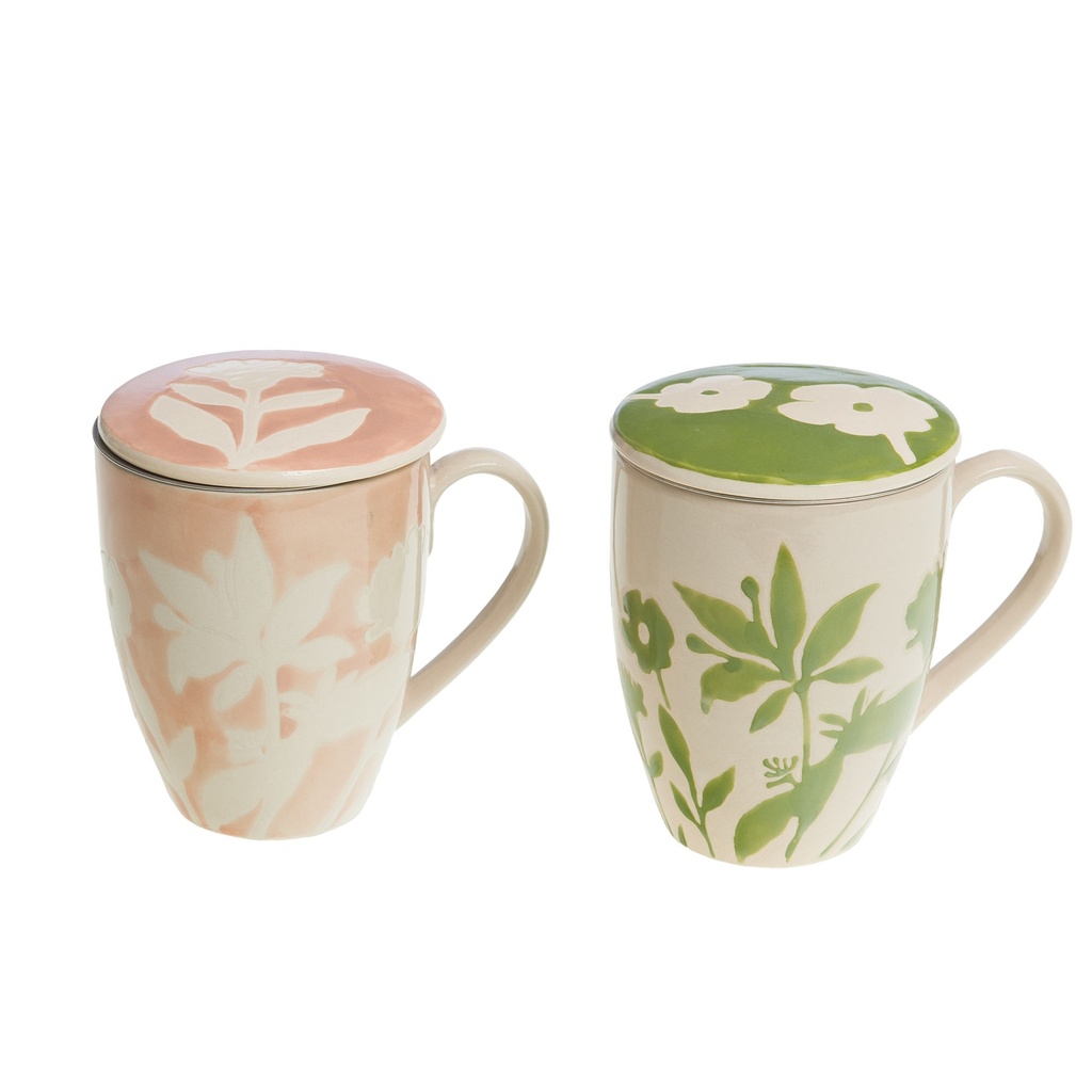 [AM000017] Tisanière fleuri (Vert)