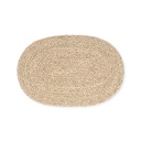 Set de table ovale en feuille de maïs beige