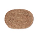 Set de table ovale en feuille de maïs marron foncé