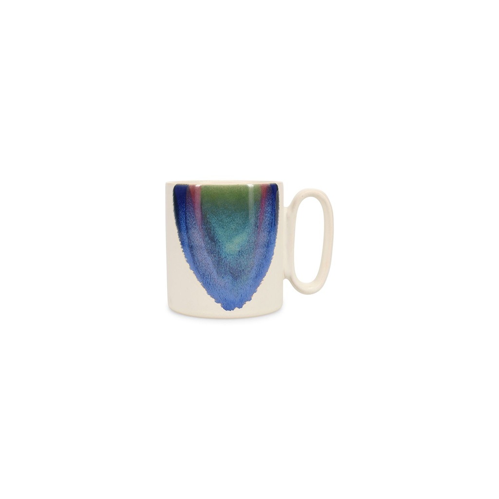 [FD000036] Mug beige/blue peint