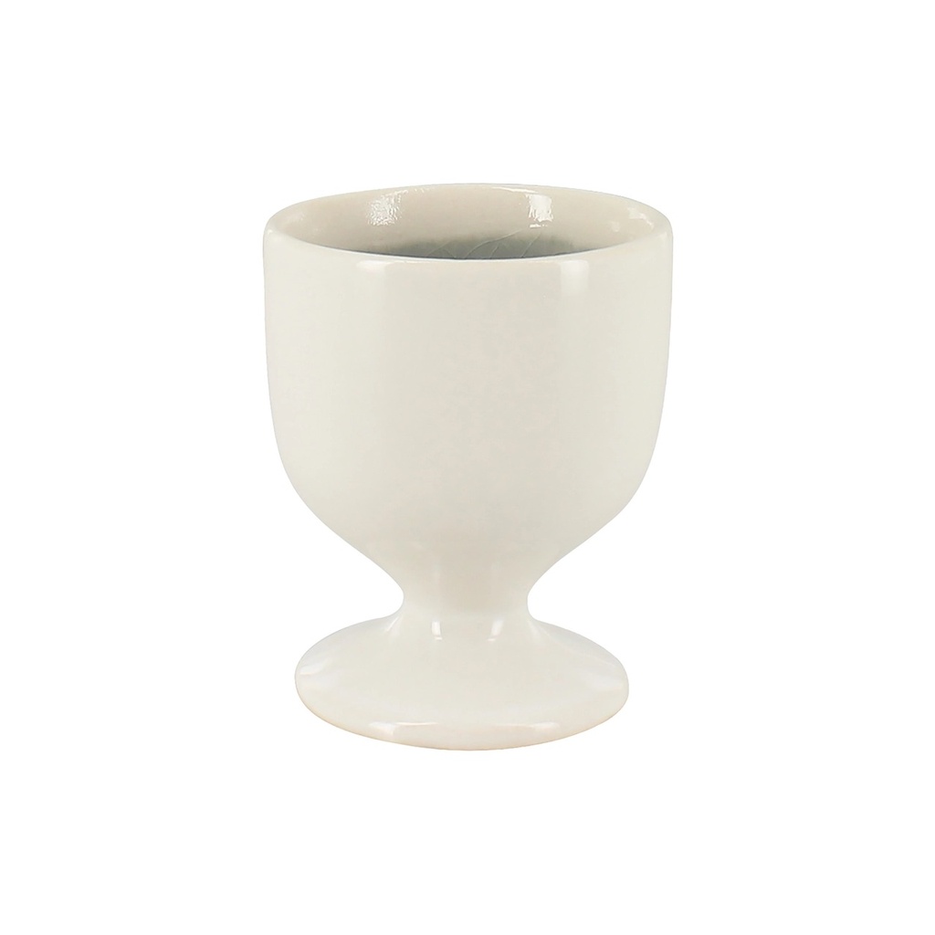 Coquetier blanc intérieur gris