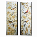 Ensemble 2 miroirs aux oiseaux