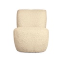 Fauteuil tissu bouclette beige