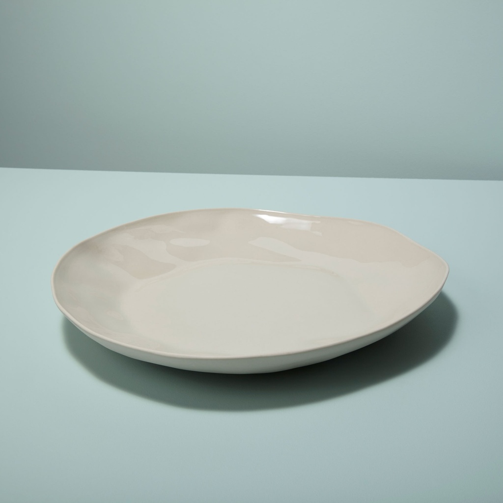Assiette de présentation en grès perle
