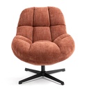 Fauteuil pivotant terracotta bubble