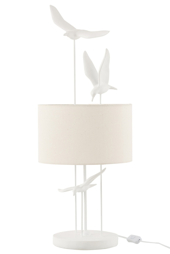 Lampe oiseaux blancs