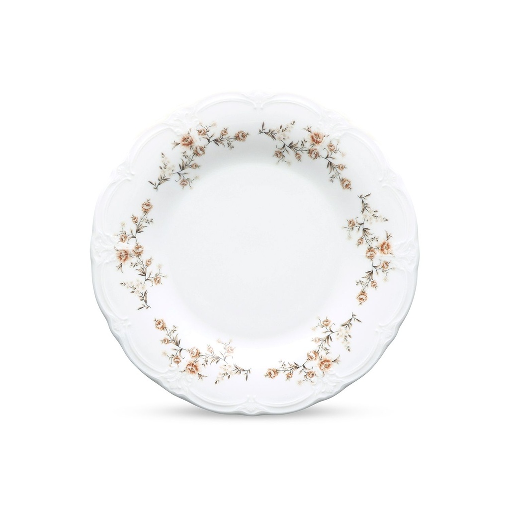 Assiette plate 27cm  fleurs rétro
