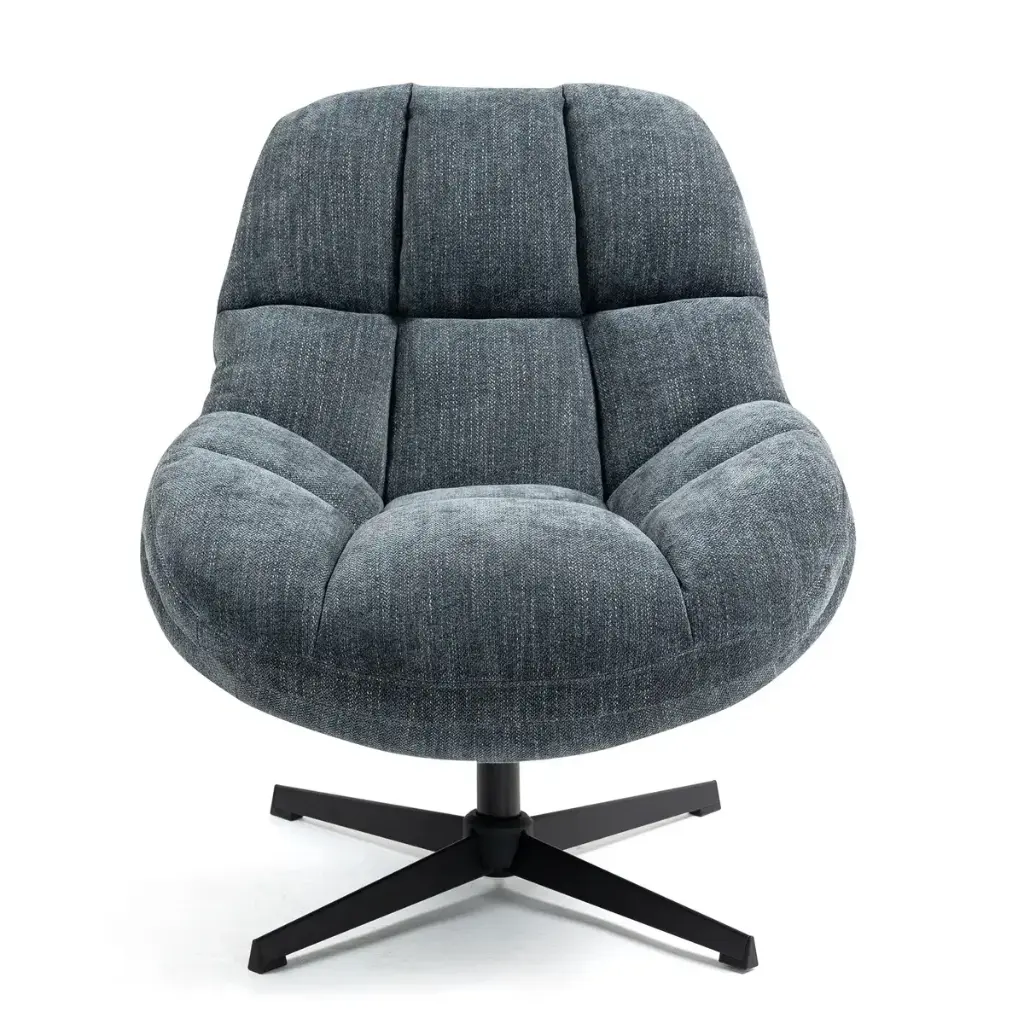 [ZA000058] Fauteuil pivotant Gris bleu bubble