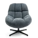 Fauteuil pivotant Gris bleu bubble