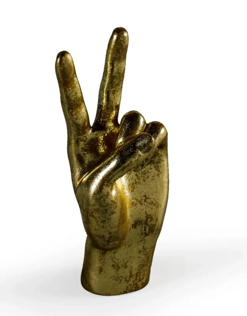Figurine à main « Peace » en or