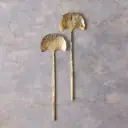 Couverts à salade dorés Gingko