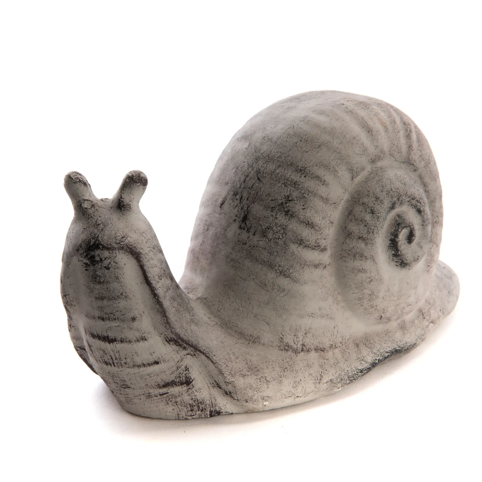 Figurine escargot en ciment – Décoration jardin | Finition pierre naturelle