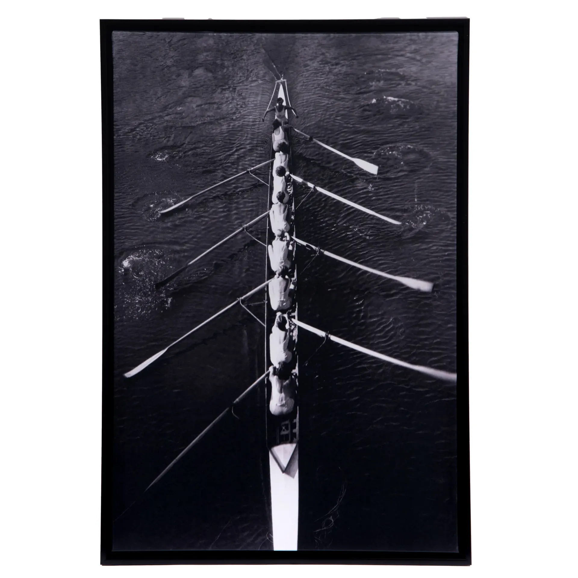 [AM000031] Toile décorative aviron – 60x90 cm | Tableau noir & blanc