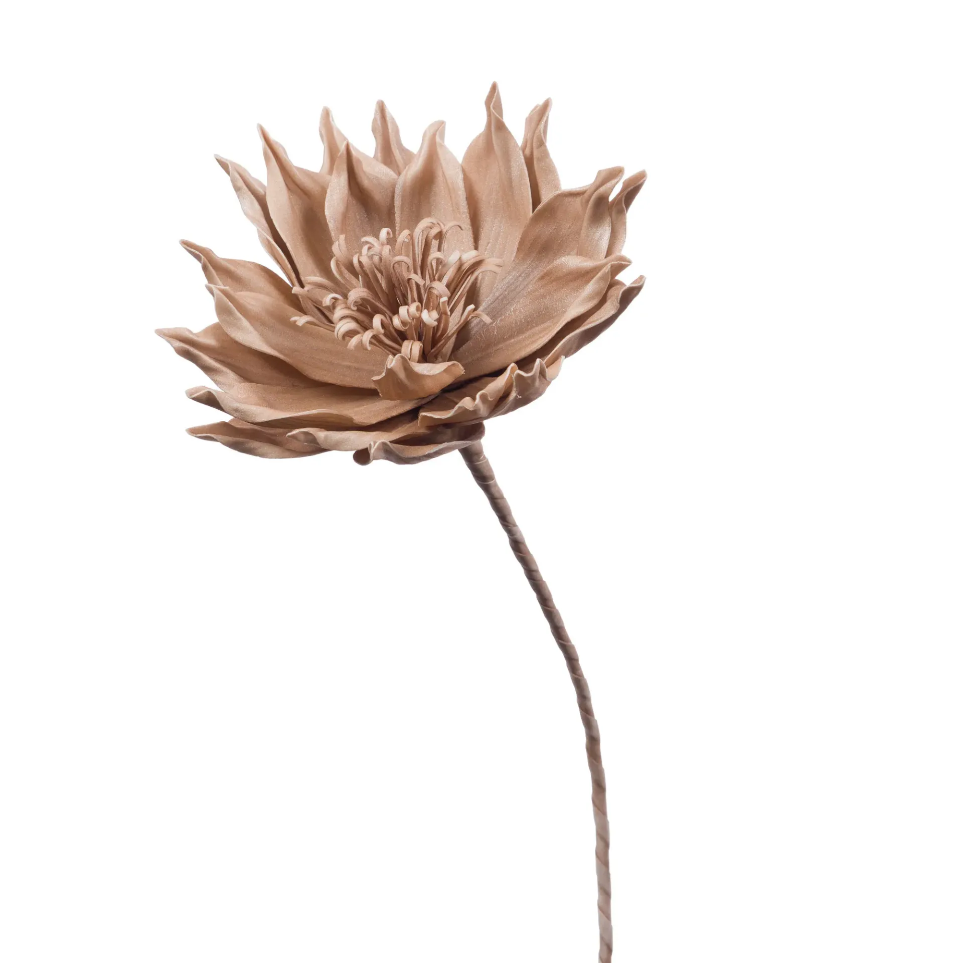 [AM000036] Fleur artificielle champagne – 76 cm | Composition florale déco haut de gamme