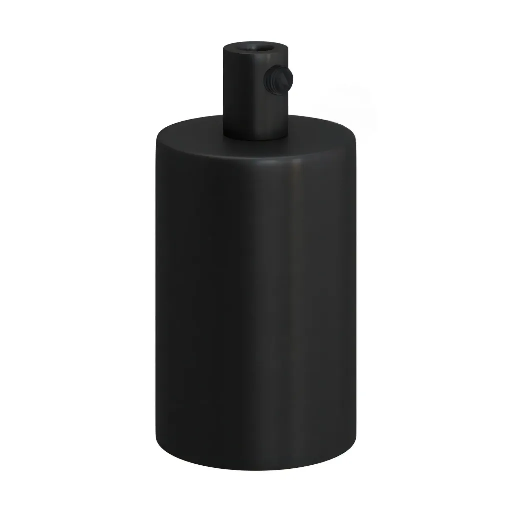 [CC000015] Kit douille E27 cylindrique en métal - Cylindrique Noir