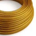 Câble textile Or brillant - L'Original Creative-Cables - RM05 rond 2 fils x 0,75mm au mètre