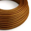 Câble textile Whiskey brillant - L'Original Creative-Cables - RM22 - rond 2 fils x 0,75mm au mètre