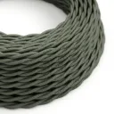 Câble textile Vert sauge coton - L'Original Creative-Cables - TC63 tressé 2 fils x 0,75mm au mètre