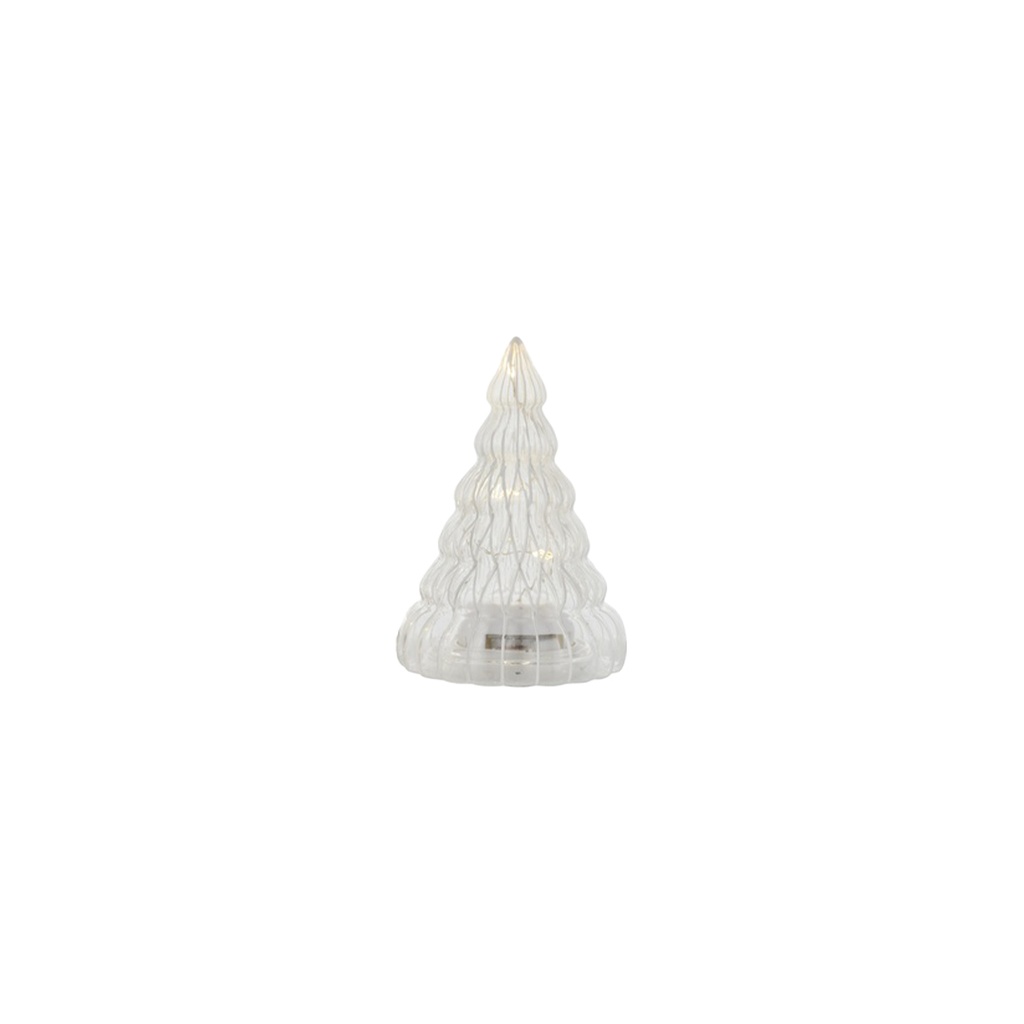 [SI000091] Sapin led Lucy mini verre blanc transparent
