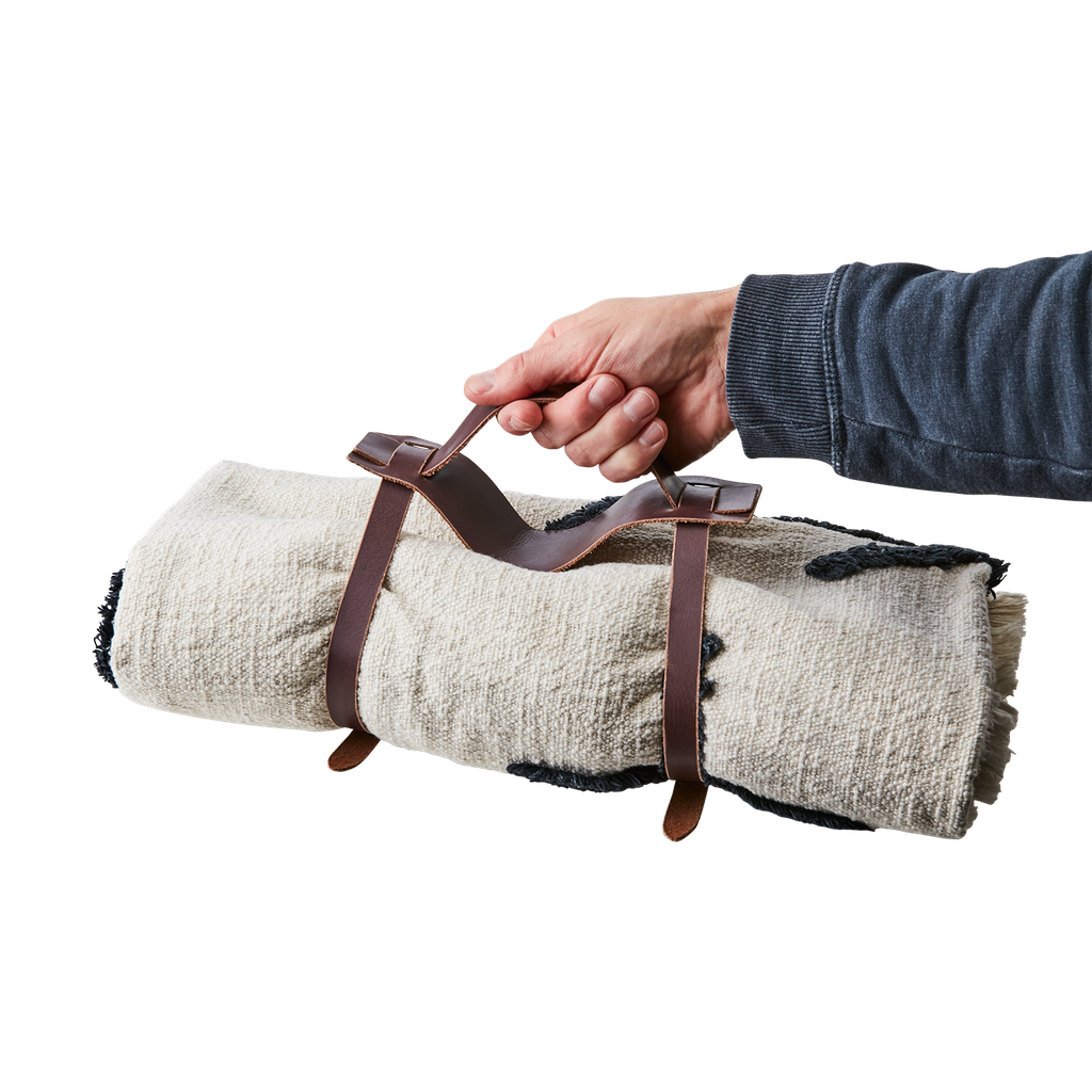 [AW000001] Sangle avec poignée pour plaid marron