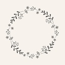 Serviette en papier couronne de fleurs noires 50 pièces par paquet