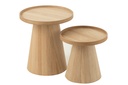 Set de 2 tables ronde avec rebords