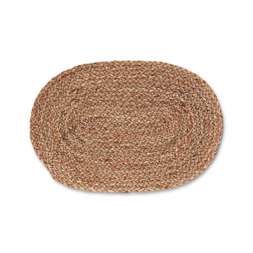 [FD000028] Set de table ovale en feuille de maïs marron foncé