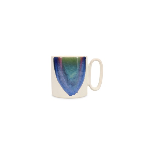 [FD000036] Mug beige/blue peint